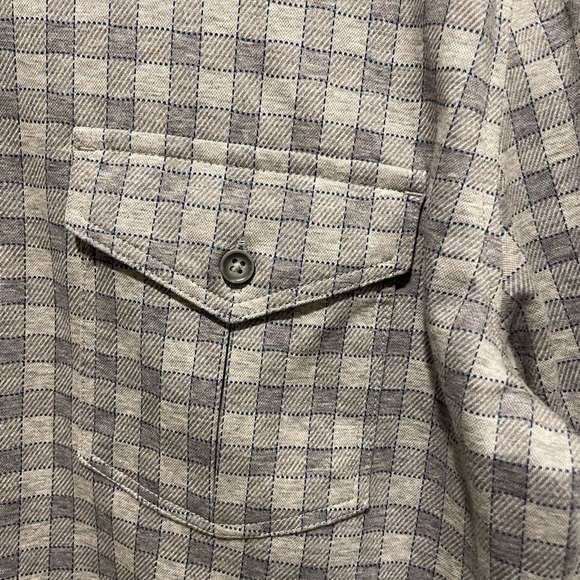 Johnston & Murphy Men's Button Down Shirt Gray Black Size Medium NWOT - Picture 3 of 4